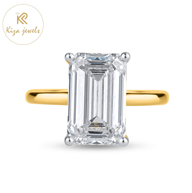 5.00 TDW Emerald Cut Diamond Women's Solitaire Ring