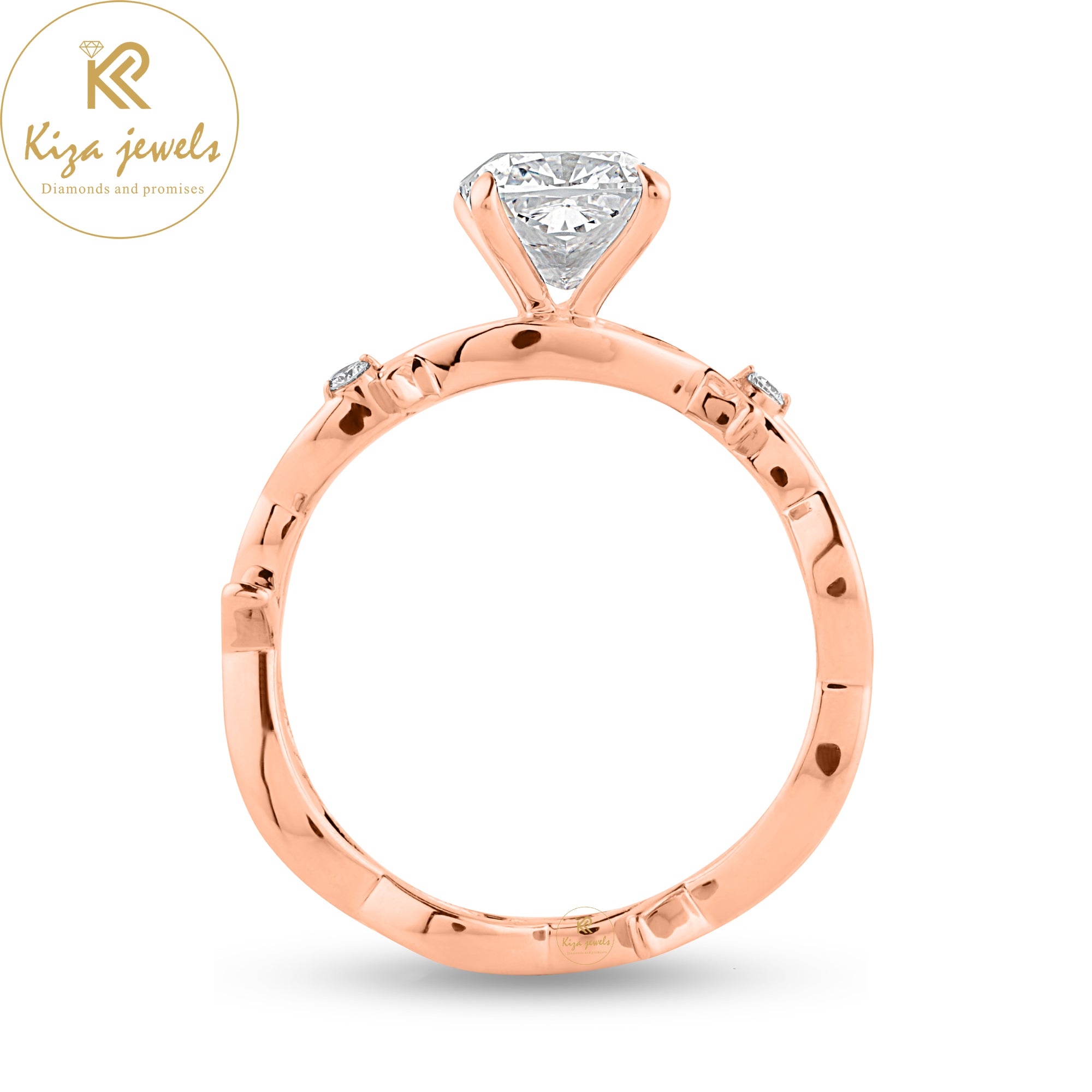 1.62 TDW Round Cut Women's Diamond Three Stone Ring