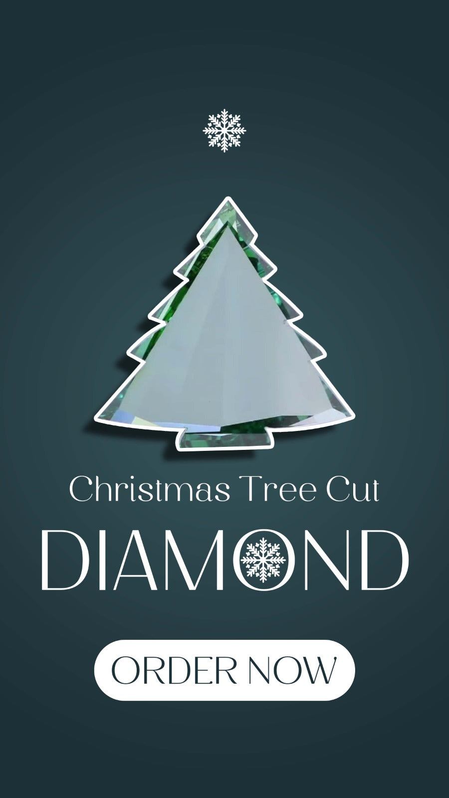 7.11Ct Green Christmas Tree Shape Lab grown Diamond,  Antique Cut, Chrismas Gift For Her, Fancy cut, Rose cut diamond