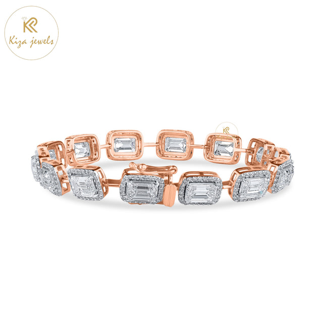 12.18 CT Round Cut Diamond Women's Slider Bracelet