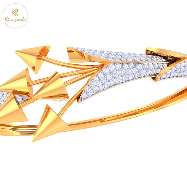 2.57 TDW Round Cut Diamond women's Bangle Bracelet