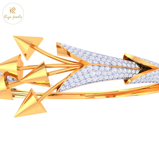 2.57 TDW Round Cut Diamond women's Bangle Bracelet