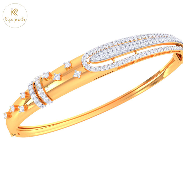 1.26 TDW Round Cut Diamond women's Bangle Bracelet