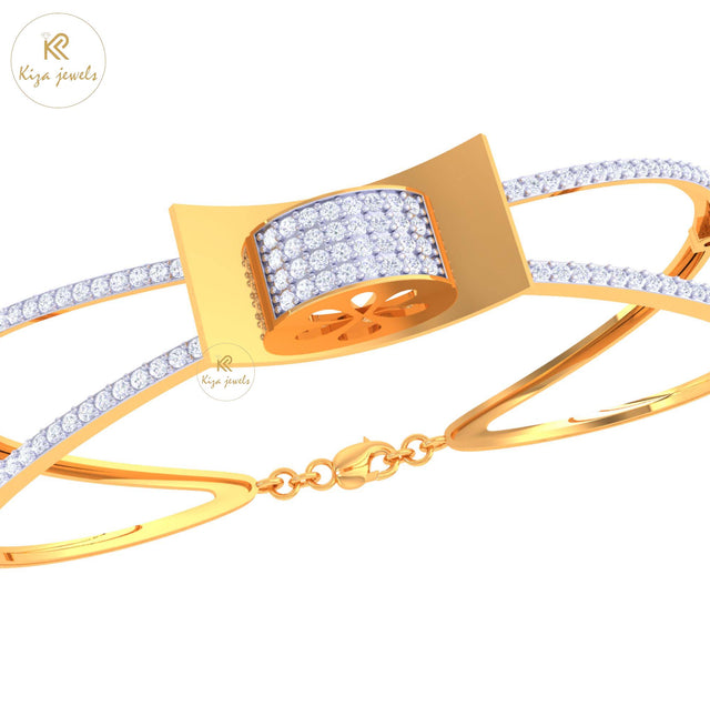 1.60 TDW Round Cut Diamond women's Bangle Bracelet