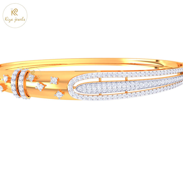 1.26 TDW Round Cut Diamond women's Bangle Bracelet