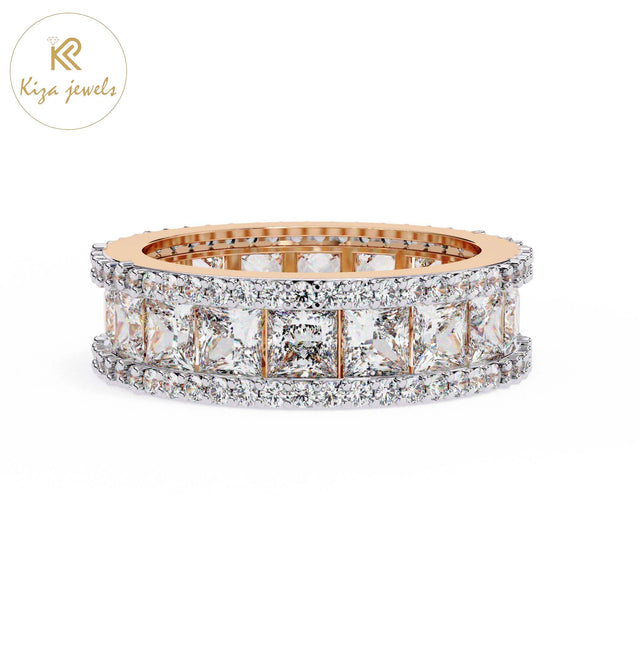 3.54 TDW Round & Princess Cut Women's Diamond Band