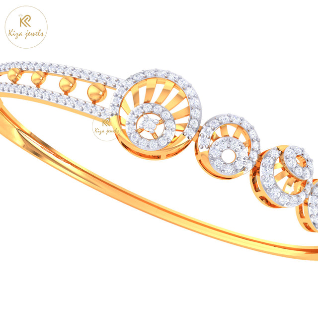 1.18 TDW Round Cut Diamond women's Bangle Bracelet