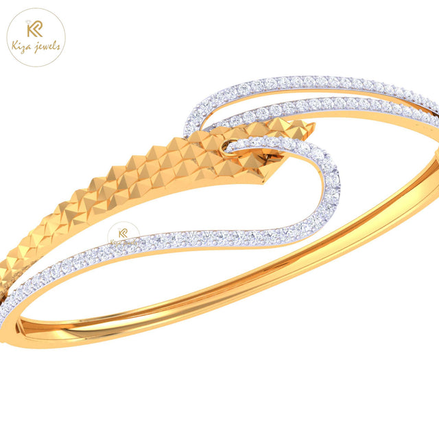 1.06 TDW Round Cut Diamond women's Bangle Bracelet