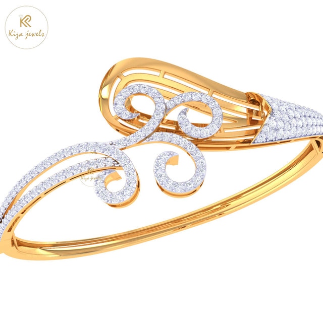 1.53 TDW Round Cut Diamond women's Bangle Bracelet
