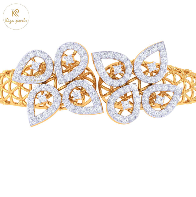 1.28 TDW Round Cut Diamond women's Bangle Bracelet