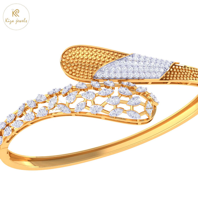 1.08 TDW Round Cut Diamond women's Bangle Bracelet