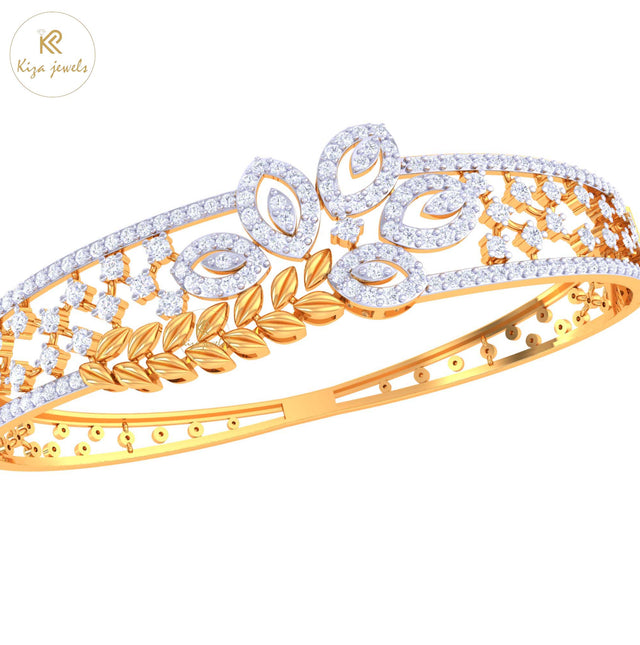 2.58 TDW Round Cut Diamond women's Bangle Bracelet