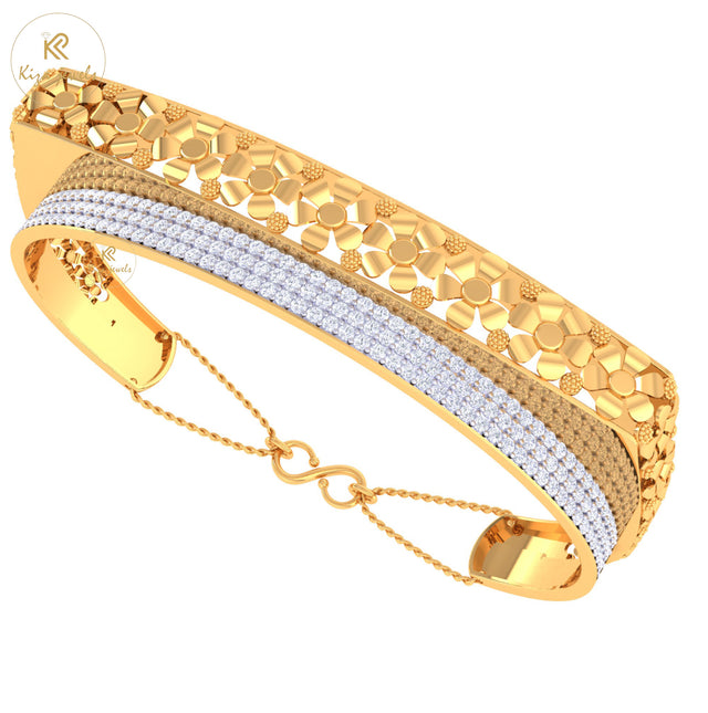 1.40 TDW Round Cut Diamond women's Bangle Bracelet