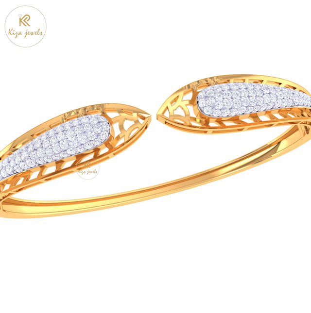 1.25 TDW Round Cut Diamond women's Bangle Bracelet