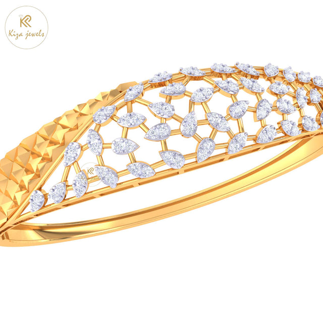 1.00 TDW Round Cut Diamond women's Bangle Bracelet