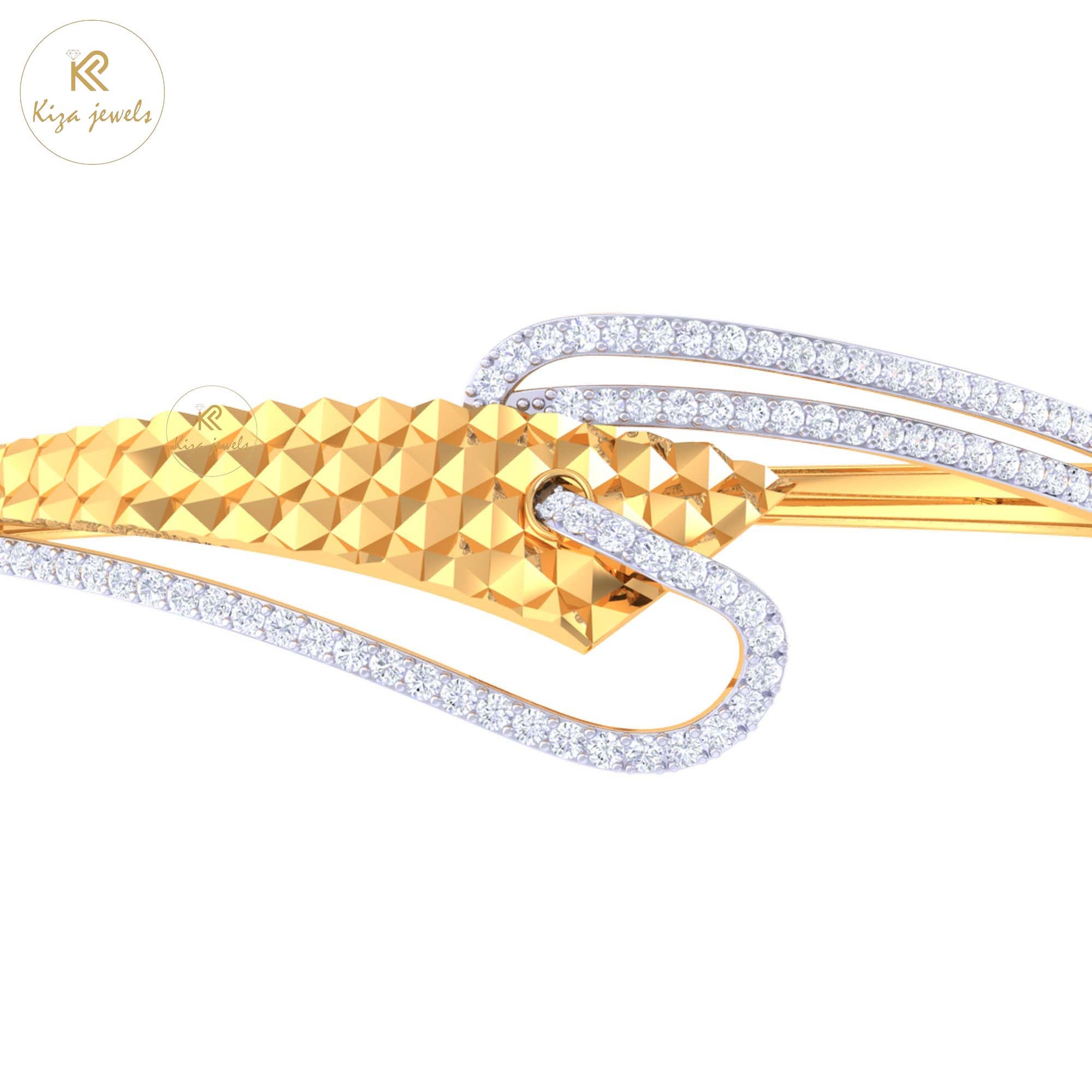 1.06 TDW Round Cut Diamond women's Bangle Bracelet