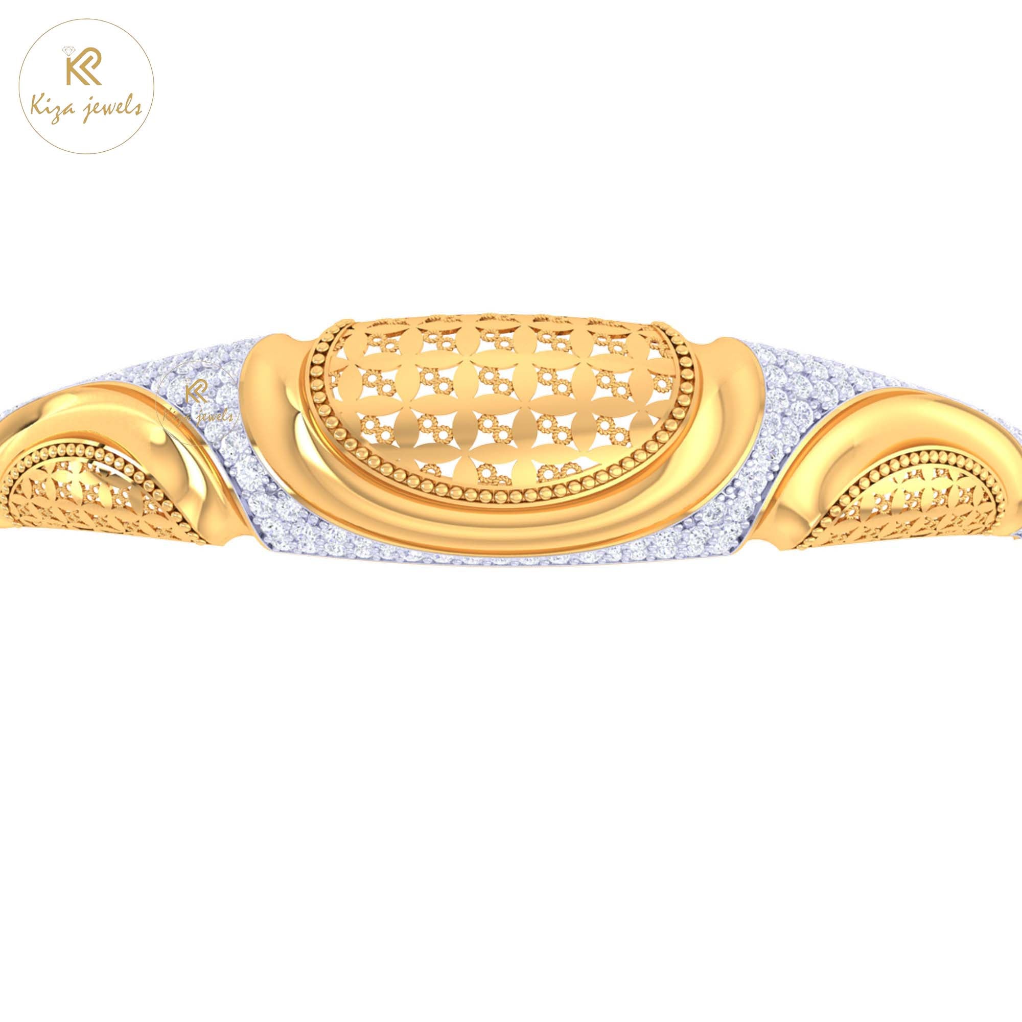 1.46 TDW Round Cut Diamond women's Bangle Bracelet