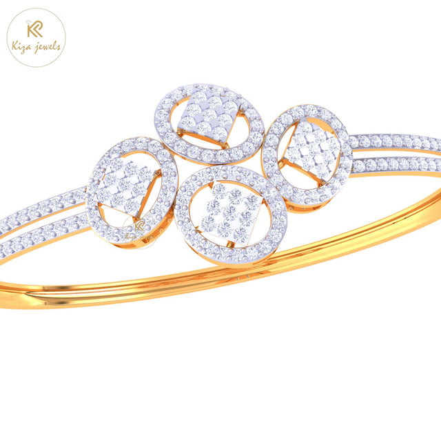 2.23 TDW Round Cut Diamond women's Bangle Bracelet