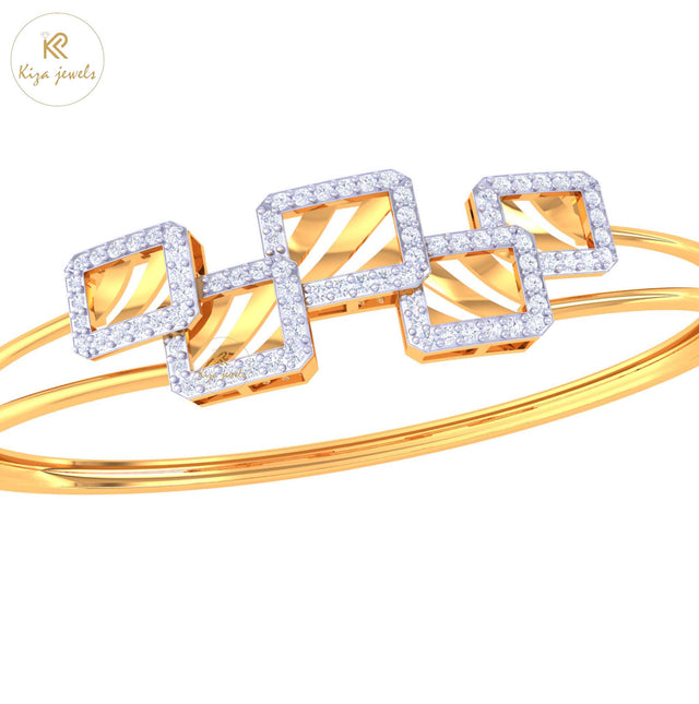 0.97 TDW Round Cut Diamond women's Bangle Bracelet