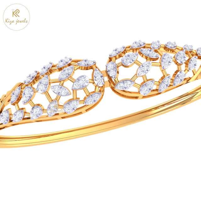 0.60 TDW Round Cut Diamond women's Bangle Bracelet