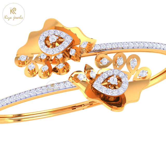 1.36 TDW Round Cut Diamond women's Bangle Bracelet