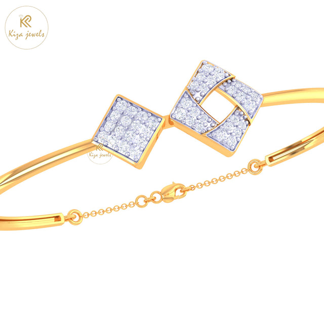 0.51 TDW Round Cut Diamond women's Bangle Bracelet