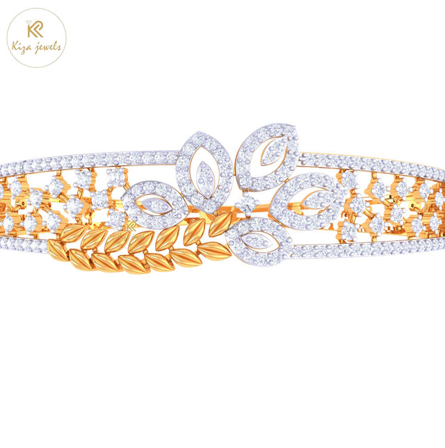 2.58 TDW Round Cut Diamond women's Bangle Bracelet
