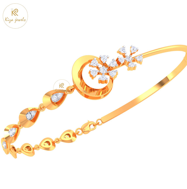 0.37 TDW Round Cut Diamond women's Bangle Bracelet
