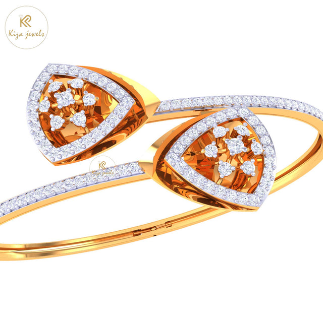 1.715 TDW Round Cut Diamond women's Bangle Bracelet