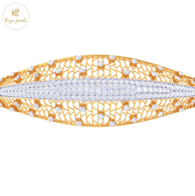 1.57 TDW Round Cut Diamond women's Bangle Bracelet