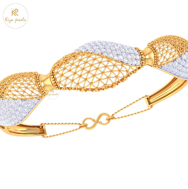 2.34 TDW Round Cut Diamond women's Bangle Bracelet