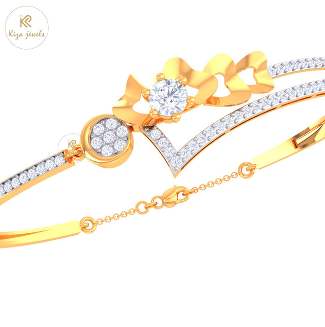 1.12 TDW Round Cut Diamond women's Bangle Bracelet