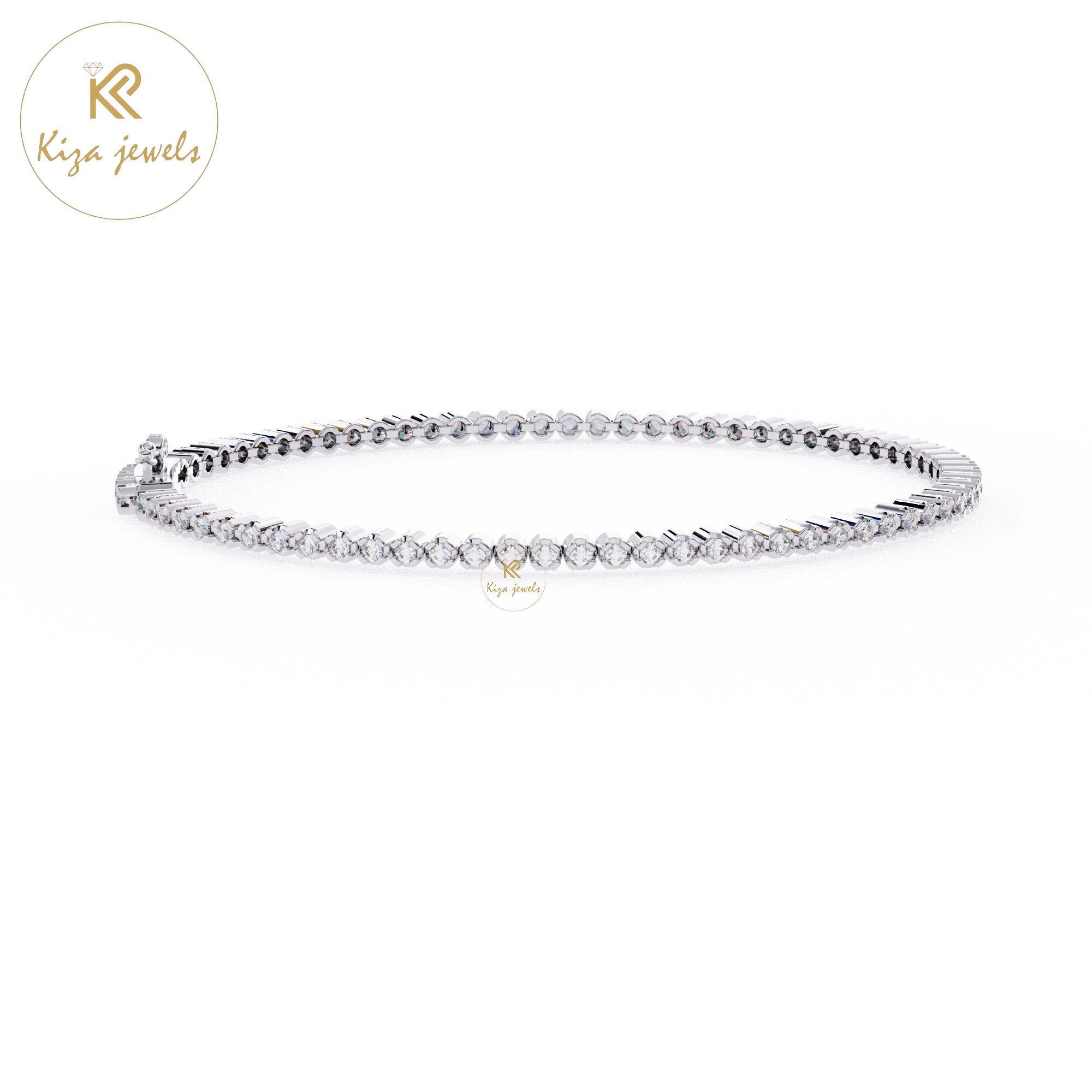 1.13 TDW Round Cut Diamond Women's Slider Bracelet