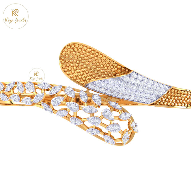 1.08 TDW Round Cut Diamond women's Bangle Bracelet