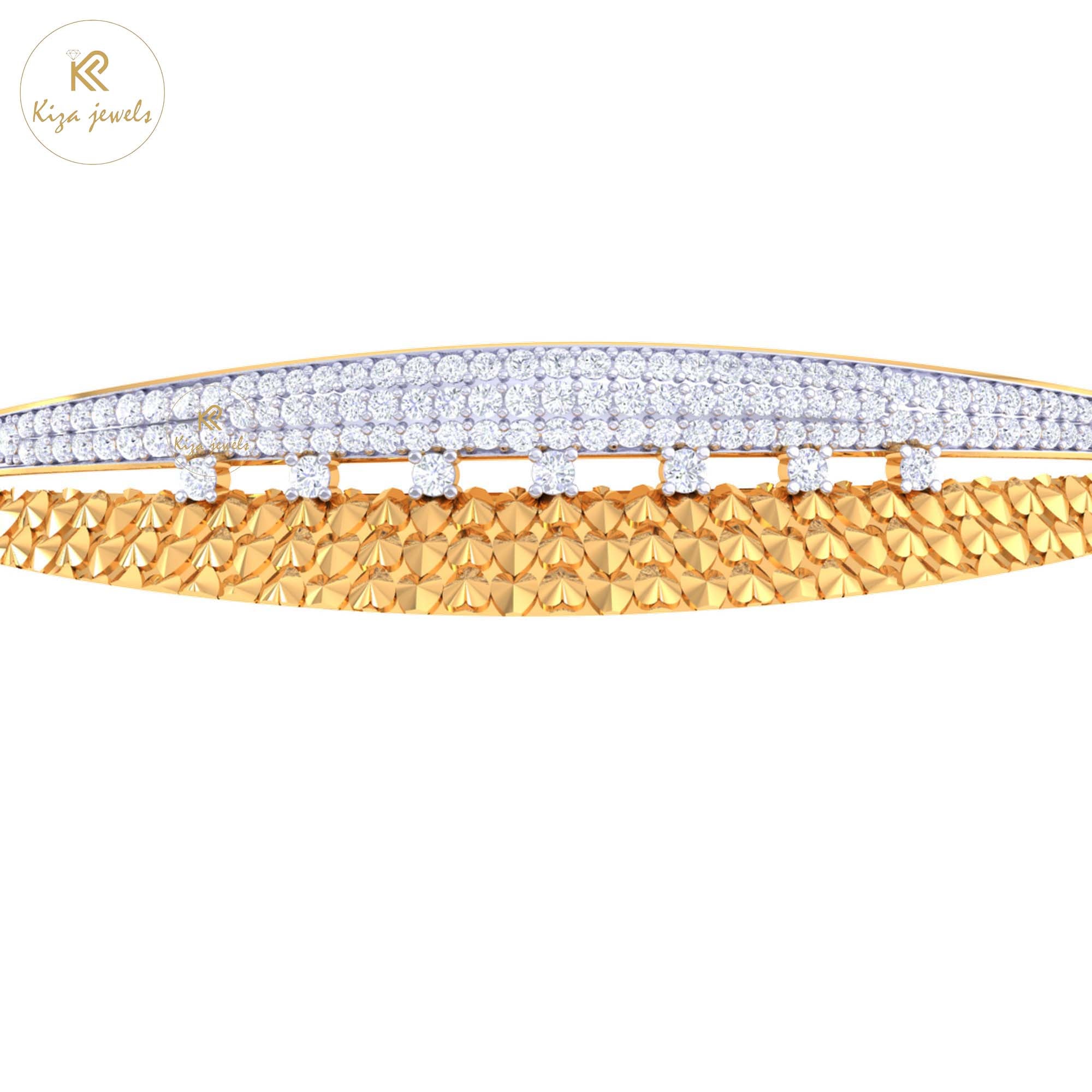 1.05 TDW Round Cut Diamond women's Bangle Bracelet