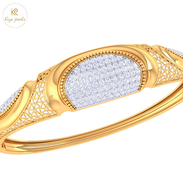 1.37 TDW Round Cut Diamond women's Bangle Bracelet