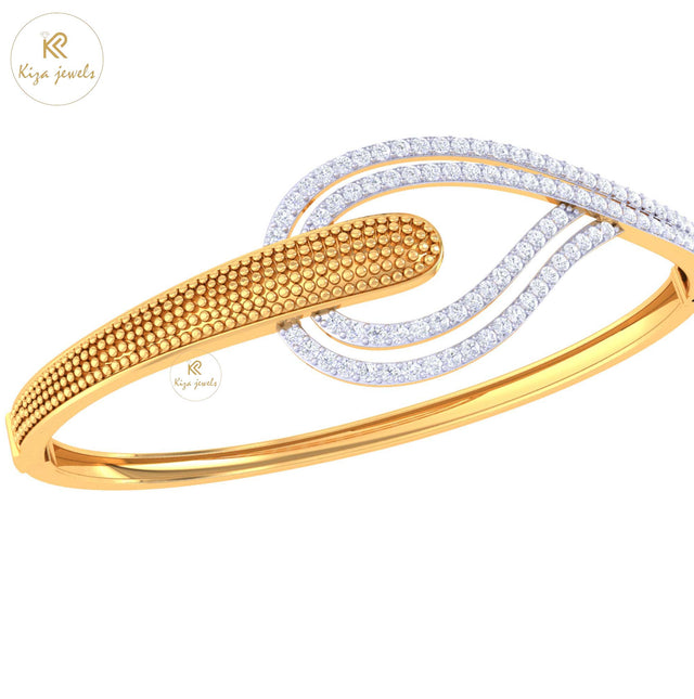 1.17 TDW Round Cut Diamond women's Bangle Bracelet