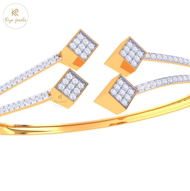 1.54 TDW Round Cut Diamond women's Bangle Bracelet