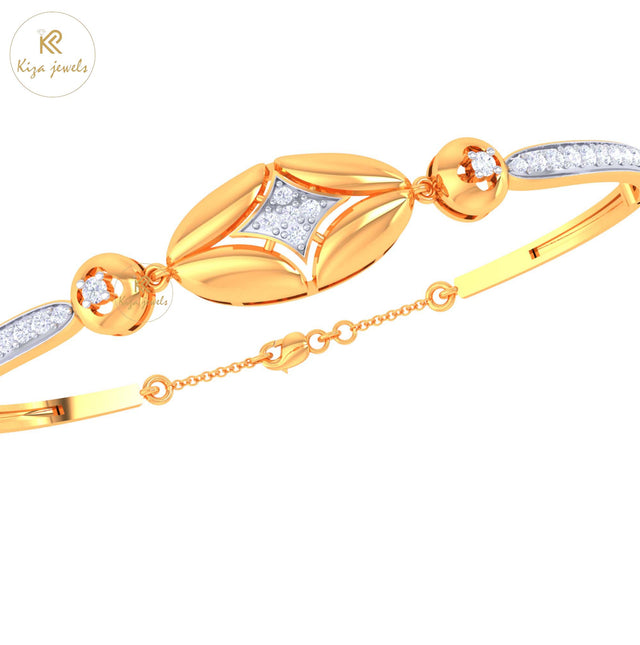 0.62 TDW Round Cut Diamond women's Bangle Bracelet