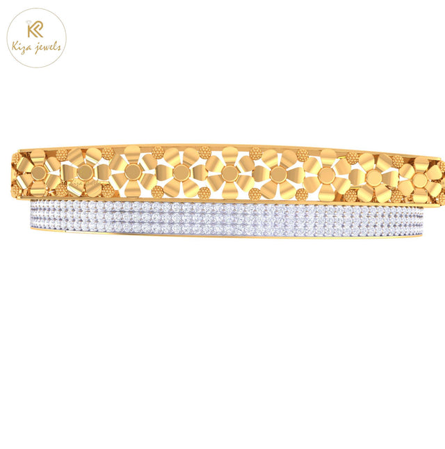 1.40 TDW Round Cut Diamond women's Bangle Bracelet