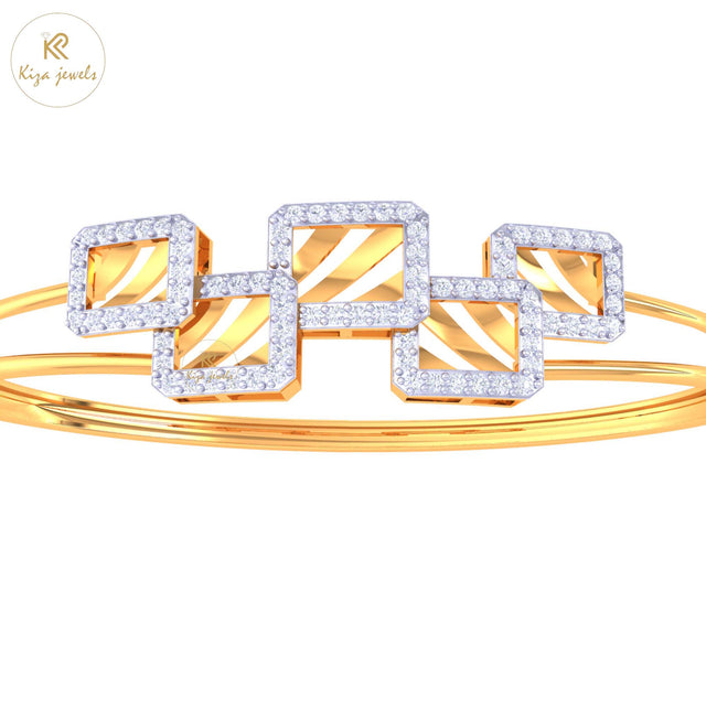 0.97 TDW Round Cut Diamond women's Bangle Bracelet