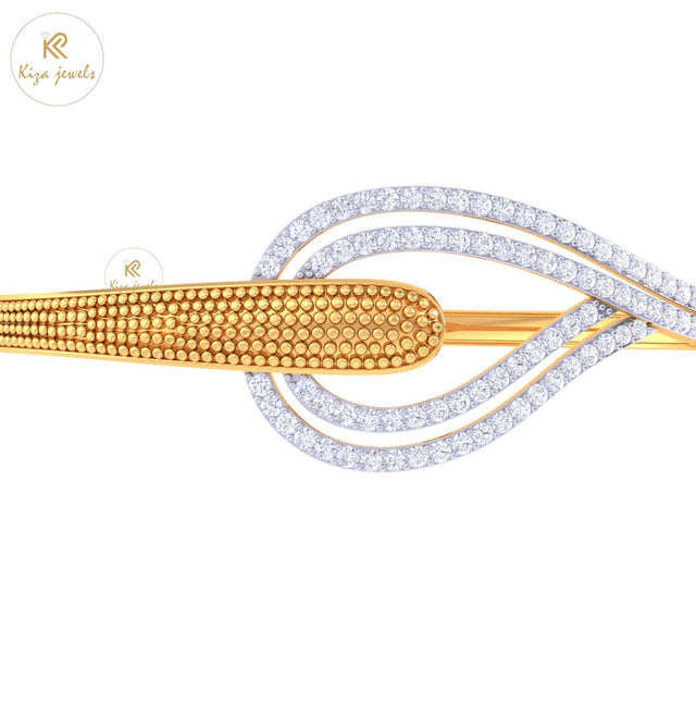 1.17 TDW Round Cut Diamond women's Bangle Bracelet