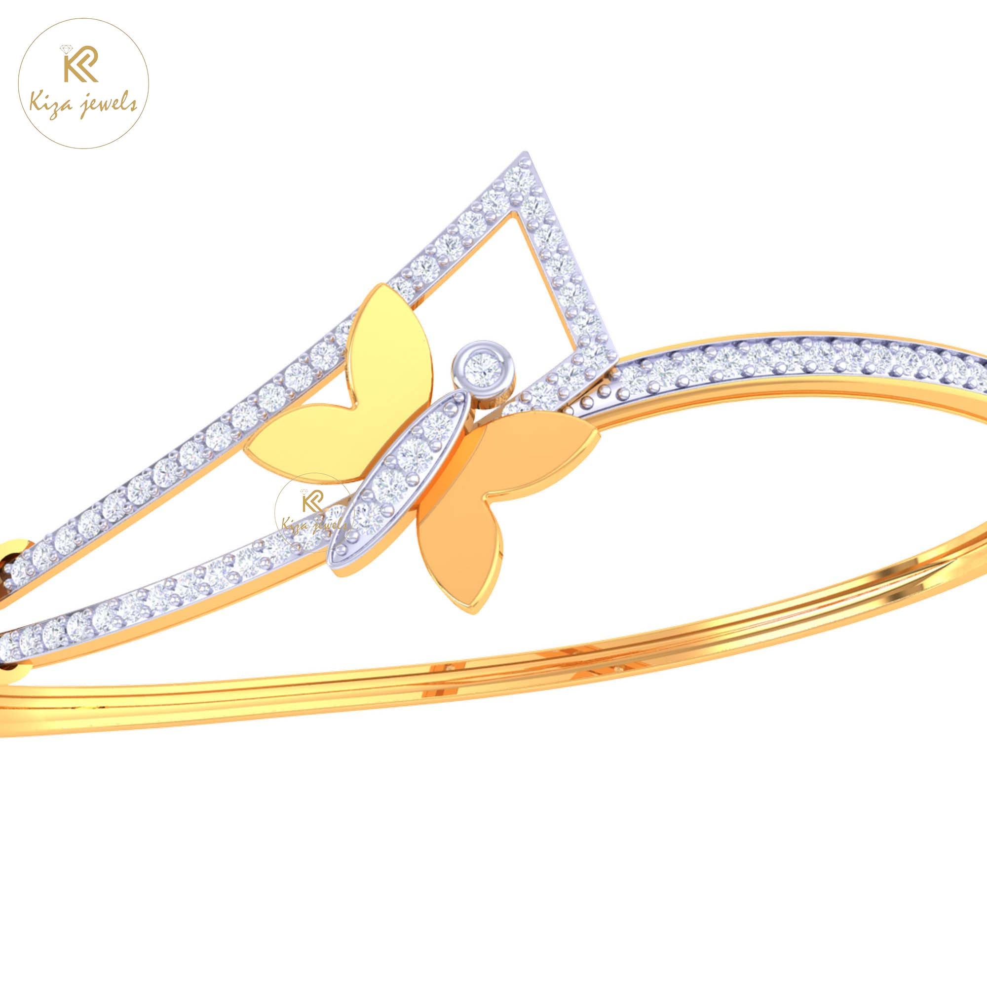 0.91 TDW Round Cut Diamond women's Bangle Bracelet