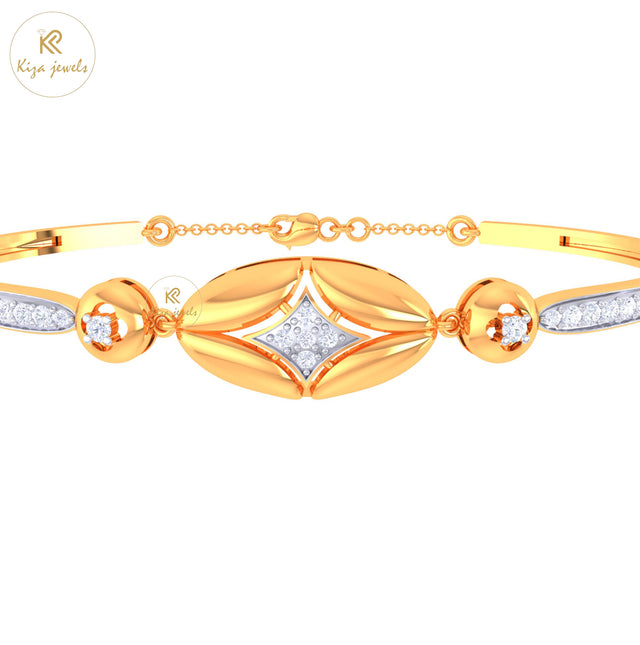 0.62 TDW Round Cut Diamond women's Bangle Bracelet