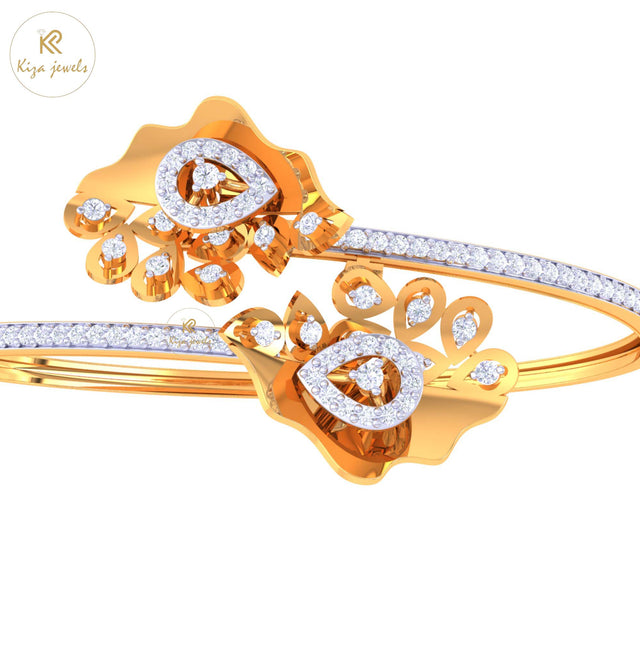 1.36 TDW Round Cut Diamond women's Bangle Bracelet