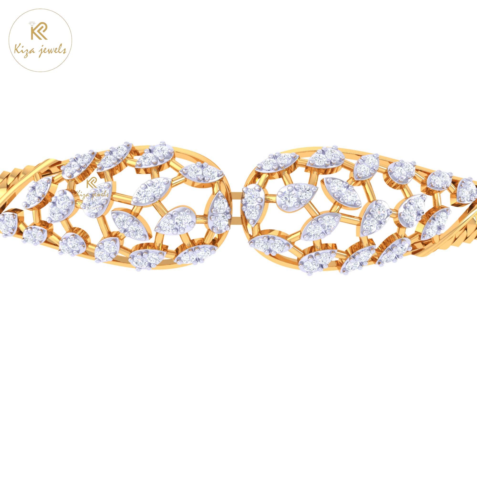 0.60 TDW Round Cut Diamond women's Bangle Bracelet