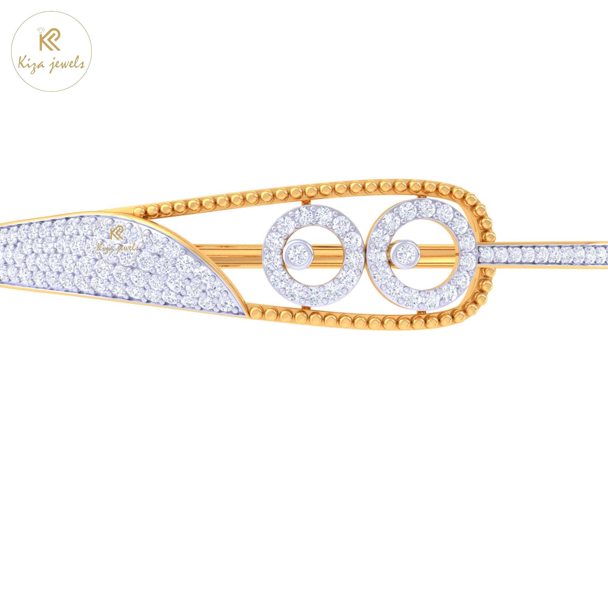 1.18 TDW Round Cut Diamond women's Bangle Bracelet