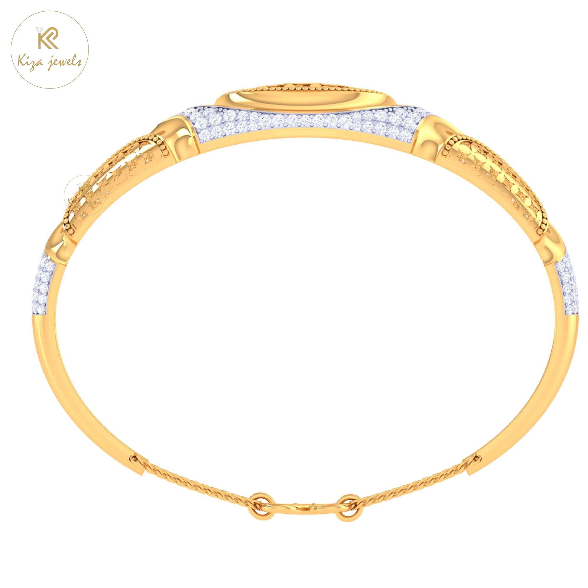 1.46 TDW Round Cut Diamond women's Bangle Bracelet