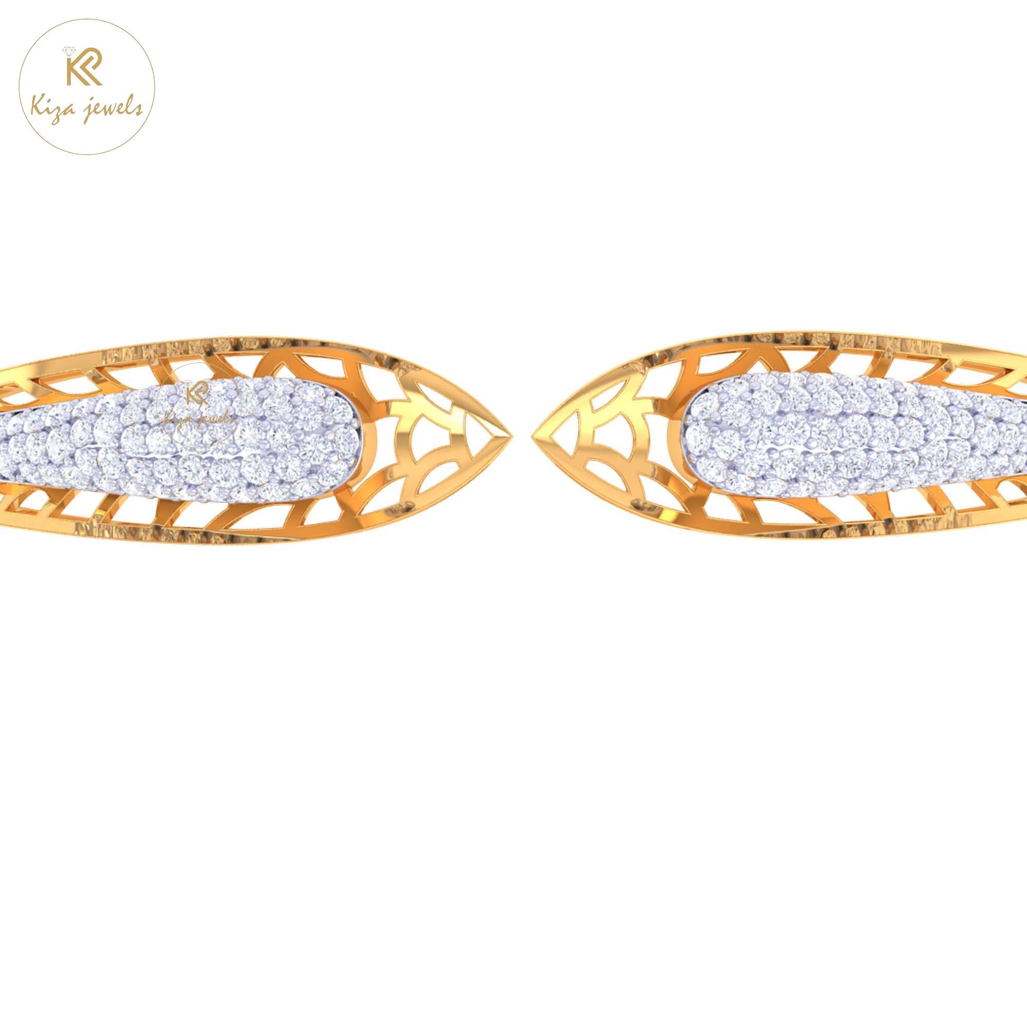 1.25 TDW Round Cut Diamond women's Bangle Bracelet