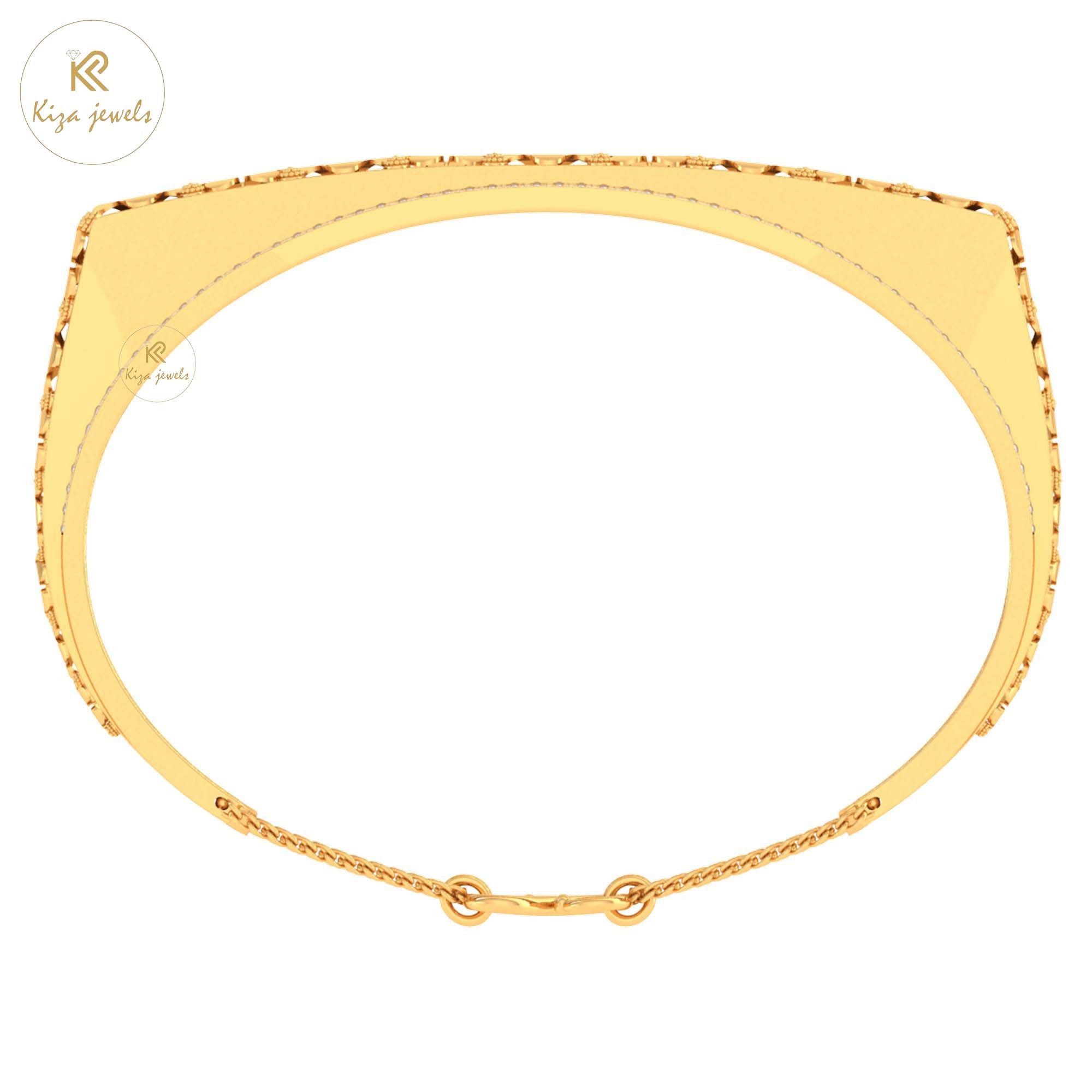 1.40 TDW Round Cut Diamond women's Bangle Bracelet